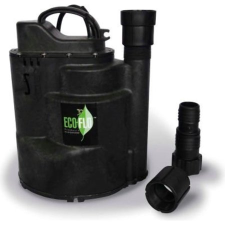 ECO FLO PRODUCTS Eco-Flo Submersible Utility Pump, Automatic, 1/3 HP, 2160 GPH SUP58